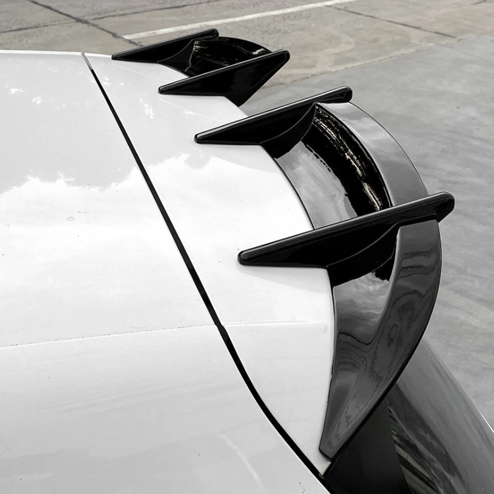 2PCS Car Rear Trunk Spoiler AK Style Wind Pressure Reduction Tail Spoiler Lid Wing Fit for VW Golf MK6 Models