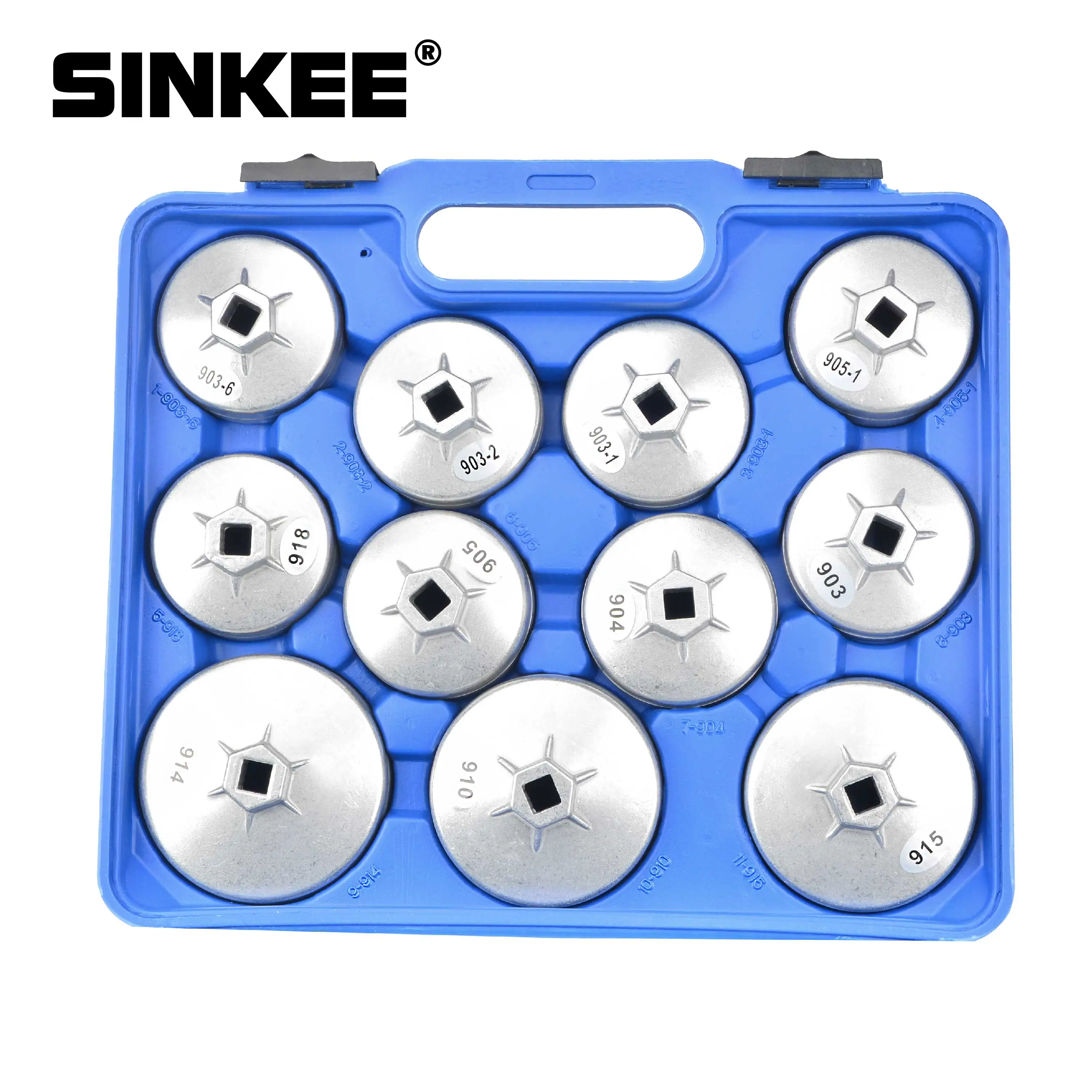 23pcs Oil Filter Wrench 901-915 Cup Filter Socket Professional Aluminum Bearing Extractor Removal Tool Sleeve Spanner