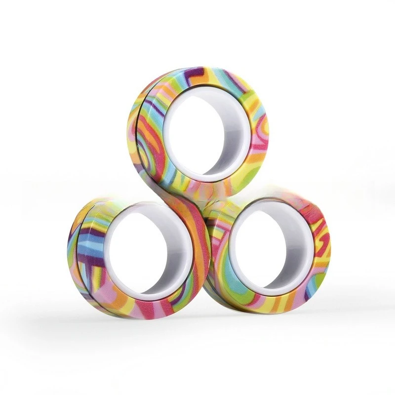 Magnetyczna bransoletka fidget spinner z kamuflażowym wzorem, zabawka antystresowa dla dzieci i dorosłych, obrotowa opaska na nadgarstek dekompresyjna.