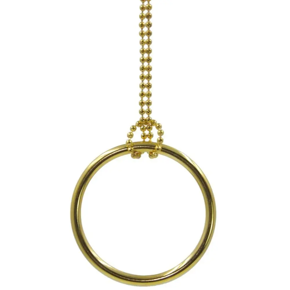 1PC Ring And Chain (Large Ring) Magic Tricks Street Close Up Illusion Prop Metal Knot Ring On Chain Game Show Play Toy