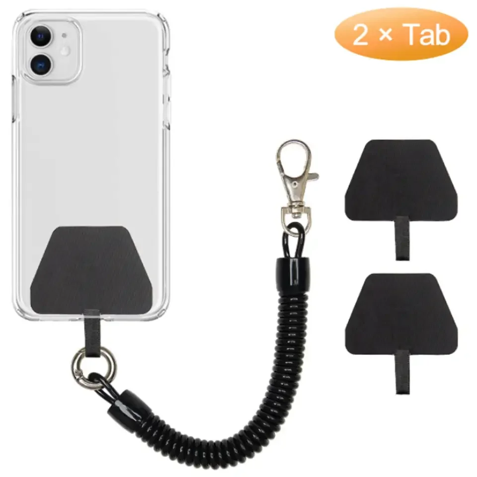 

Black Portable Elastic Phone Lanyard Anti-drop Safety Tool