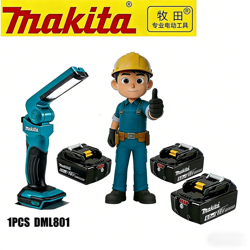 

Battery Makita DML80118V LXT rechargeable work light folding desk lamp LED flashlight is only used for tool lighting