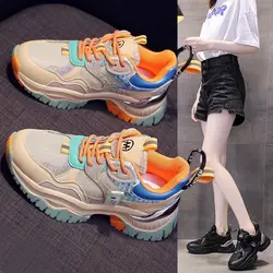 Chunky Gym Sports Shoes for Women 2024 Fashion Running Tennis Canvas Basketball Casual Sneakersy Women's Shoes Trend on Platform