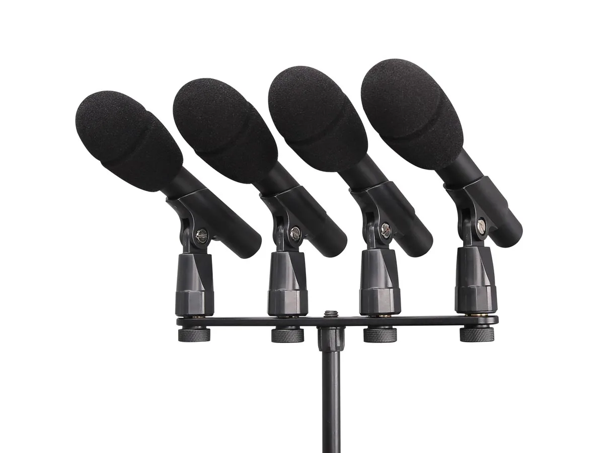 HUAIN professional Condenser Mic Interchangeable 2 Head Modular Instrument Recording Microphone with stand