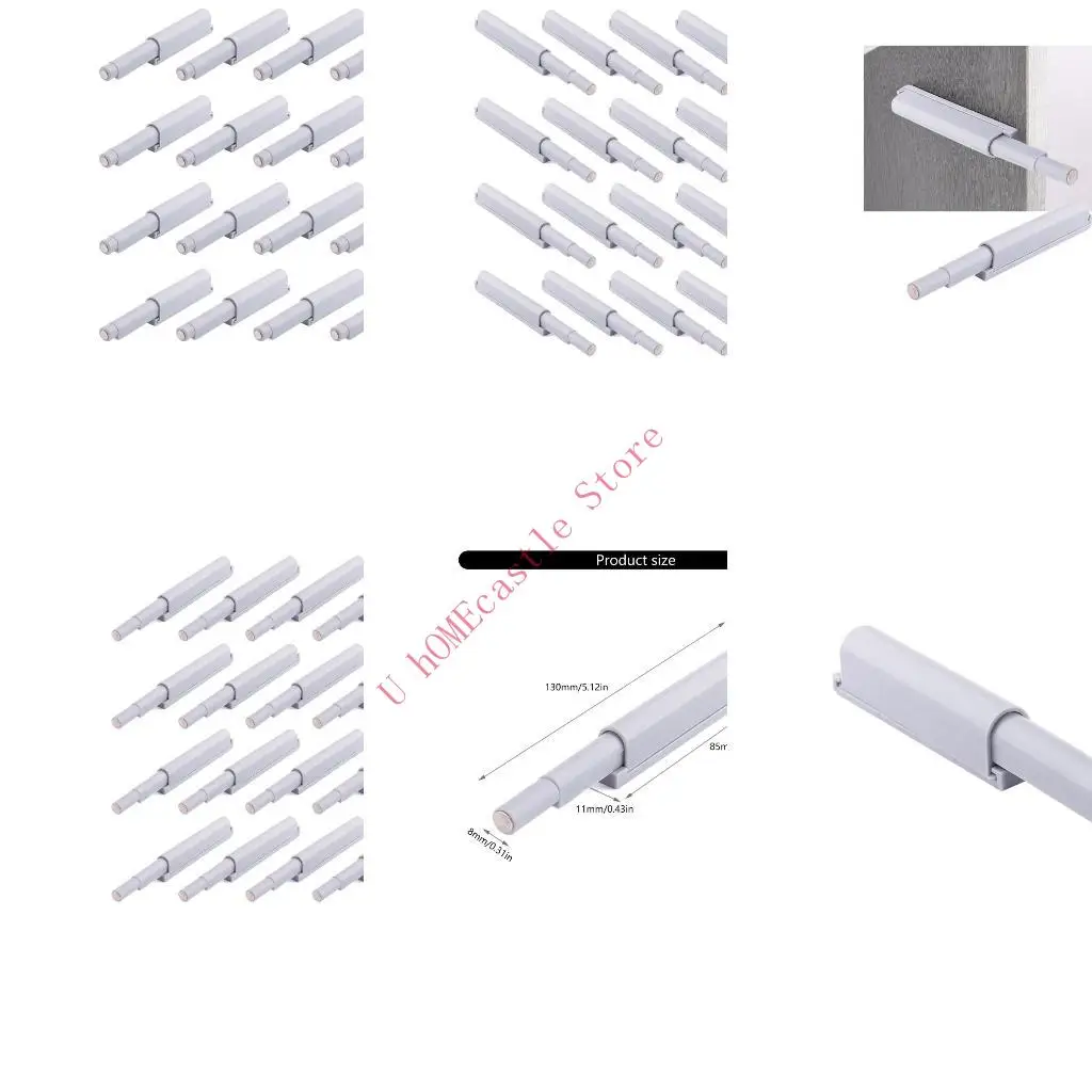 63HF 16pcs Soft Close Retrofits for Drawers & Door Nylon Dampers Multifunction Drawer Closers set for Quiet & Gentle Closing