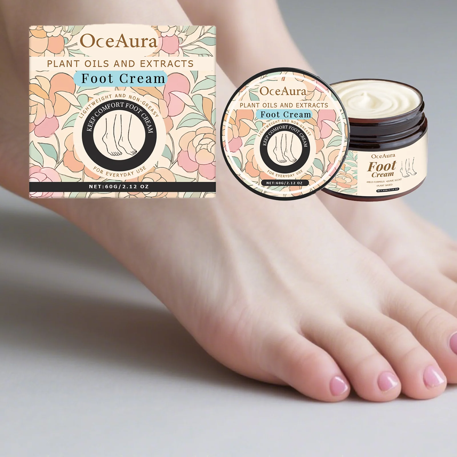 Crema para pies para pies secos y agrietados, calma los pies cansados, hidratación profunda, rápida absorción, crema reparadora diaria para el cuidado de los pies, cuidado de la piel de invierno