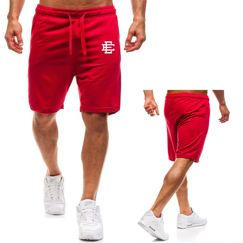 Men Thin Sports Running Shorts,Summer Jogging Workout Short Pants,Drawstring With Pockets,E E printing Man Casual Shorts