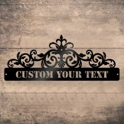 1pc new crown Customized Name Tin Wall Signs Metal Wall Plaque For Kids Rooms Home Decor