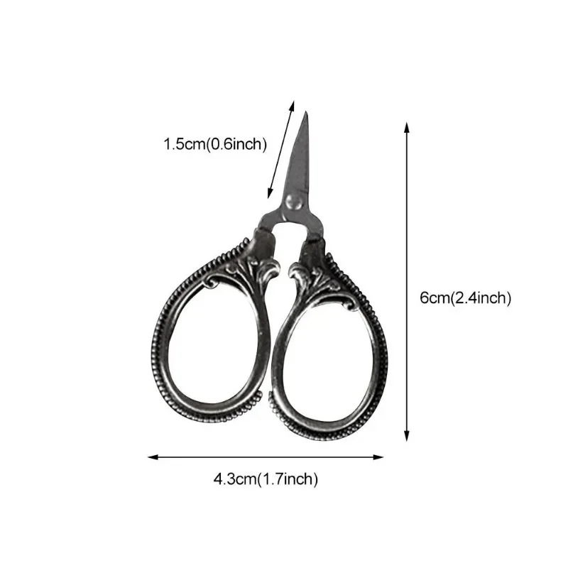 Mini Stainless Steel Retro Pocket Scissors for Sewing, Embroidery, and Cross Stitch Crafts