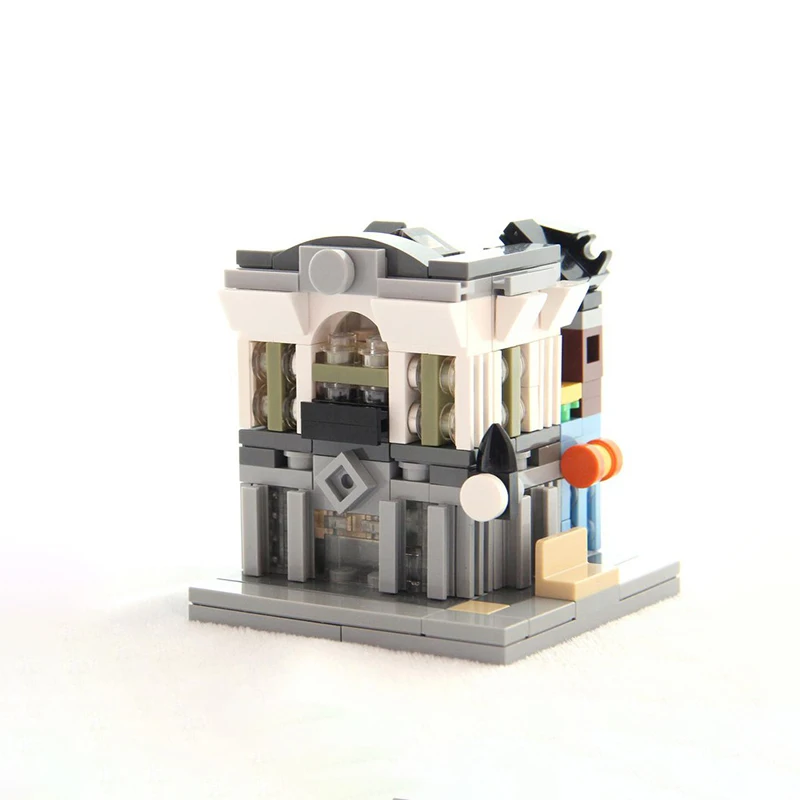 

214PCS MOC Mini Modular Brick Bank Modular Building Blocks Diy Creative Assembly Educational Bricks Kid Gifts Toys