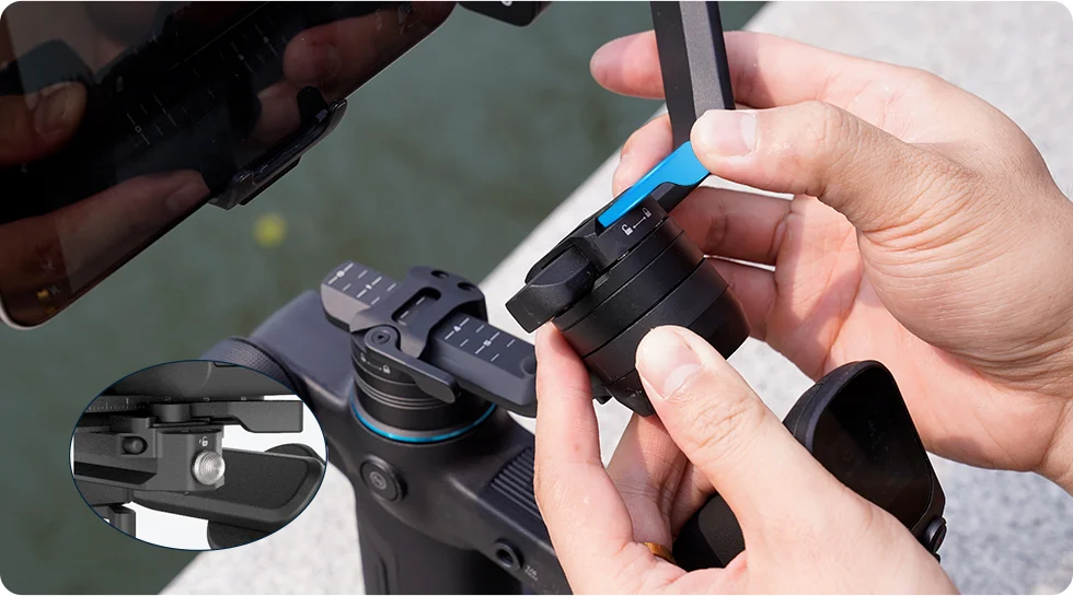 FeiyuTech SCORP Mini 3 Gimbal-Stabilisator für Smartphone, integriertes AI-Tracking-Modul, Lüfter, 2 kg Nutzlast mit integriertem Griff – Detail 6