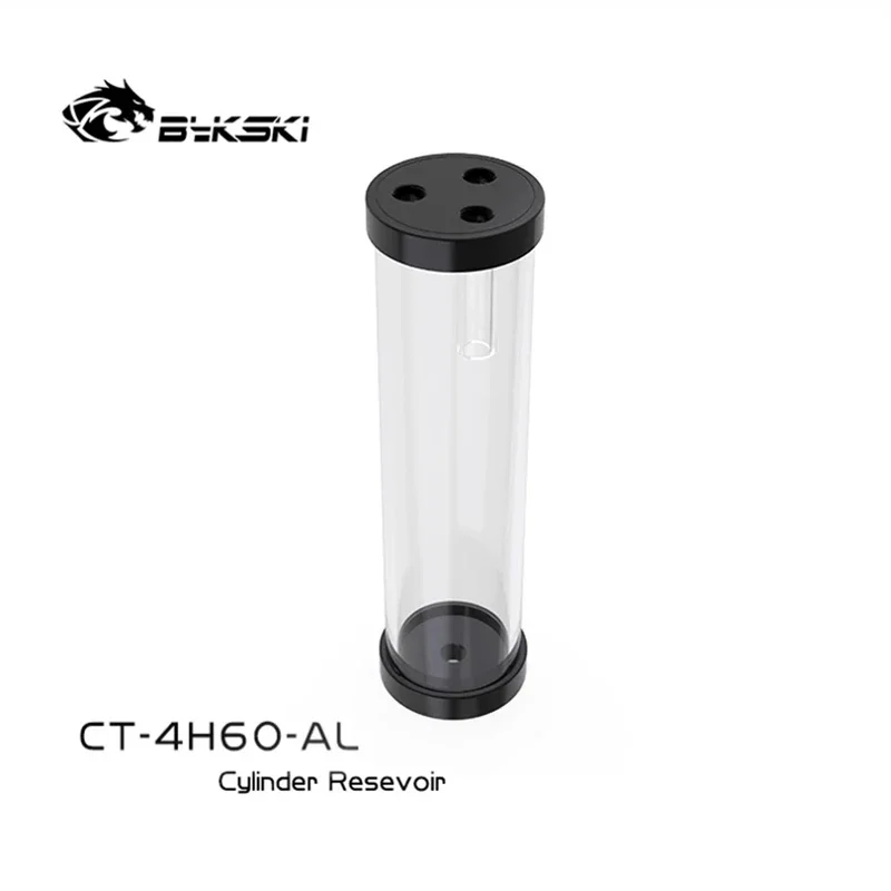 Bykski CT-4H60-AL 80/130/180/240mm 60mm Diameter Cylindrical Water-cooled Tank Aluminum Alloy Coolant + Acrylic G1/4 Reservoir