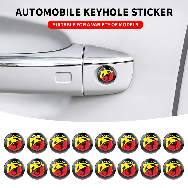 2/5/10Pcs Car Door Lock Keyhole Stickers Anti-blocking For Abarth BMW M Mercedes Benz AMG Audi Sline Mazda Opel Nismo Nissan