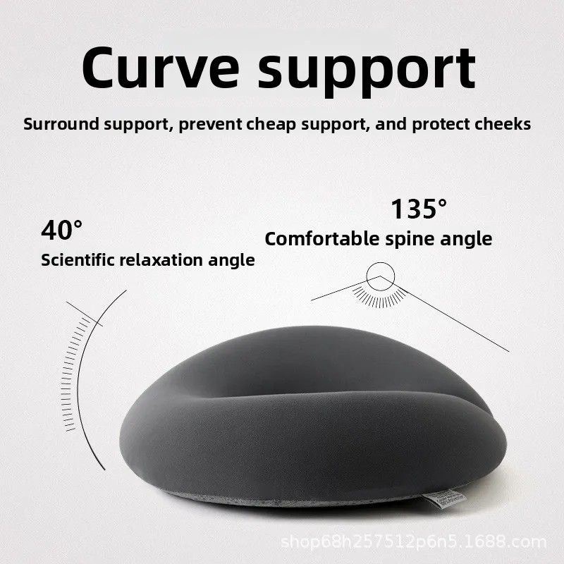 

Fashion Solid Color U-shaped Pillow Comfortable Pillow Memory Cotton Face Pad