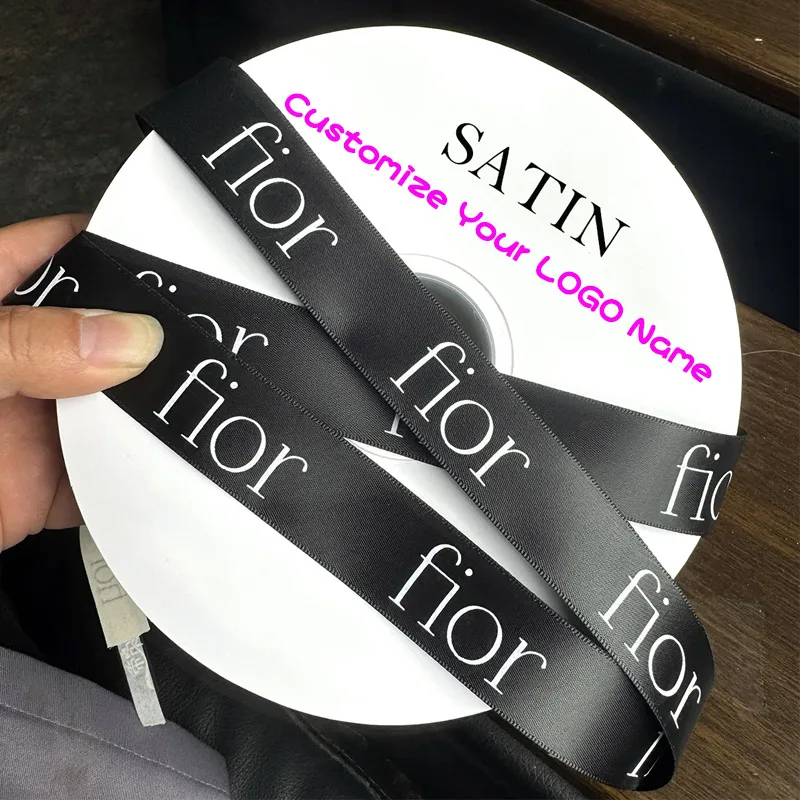 

Лента для подарочной упаковки, репсовая лента, сделай сам, логотип ручной работы, атласная лента, ленты для букета с резьбой, 100 ярдов, 25 мм