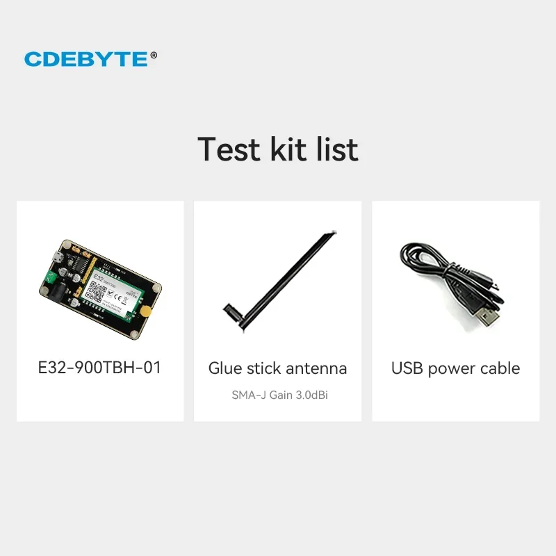 Placa de teste de módulo sem fio LoRa CDEBYTE E32-900TBH-01 pré-soldado E32-900T30S interface USB fácil de desenvolver kit de teste