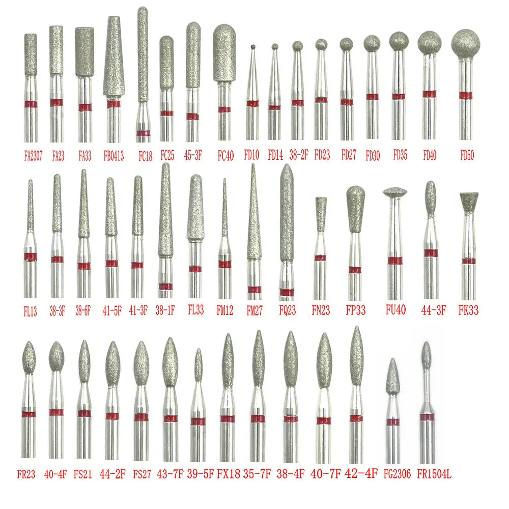 10ชิ้น/เซ็ตเครื่องตัดกัดที่กรอเล็บเพชรสำหรับทำเล็บโรตารี่บิตอุปกรณ์ทำความสะอาดหนังกำพร้าเครื่องมือทันตกรรมขัดเพชร2.35มม