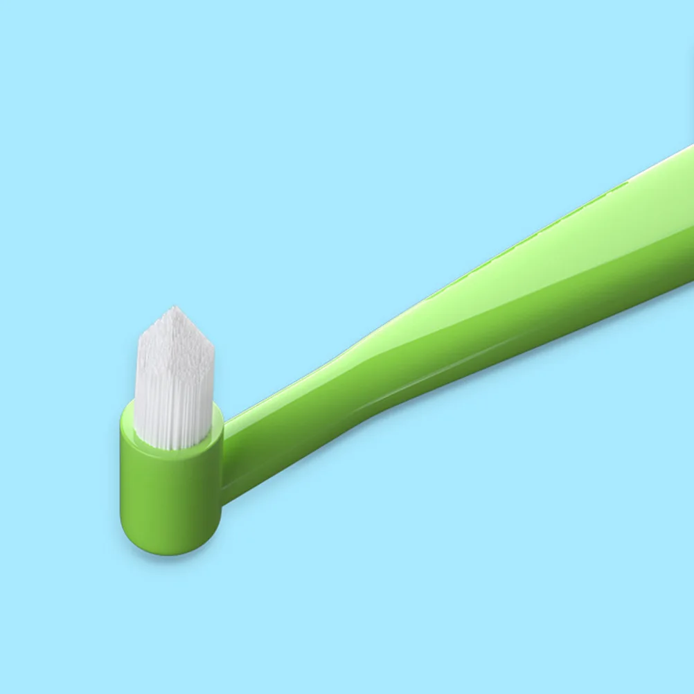 

Double Headed Toothbrush Blue White Pink Green Colors Portable Compact Ergonomic Soft PP Manual Travel Tapered for Teeth