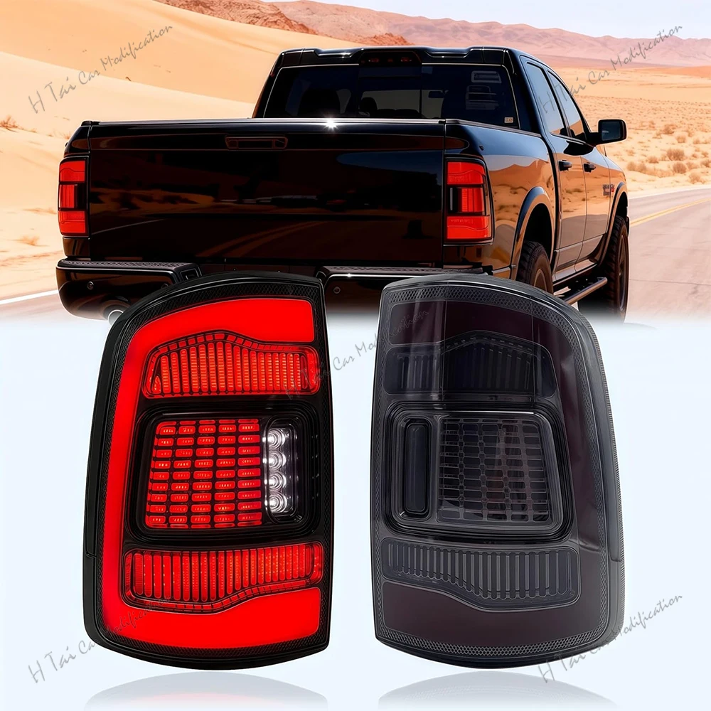 LED Tail Lights For 2009-2018 Dodge RAM 1500 2500 3500 Rear Lamps Taillights Fog Lights Dynamic Turn Signal Car Light Assemblies