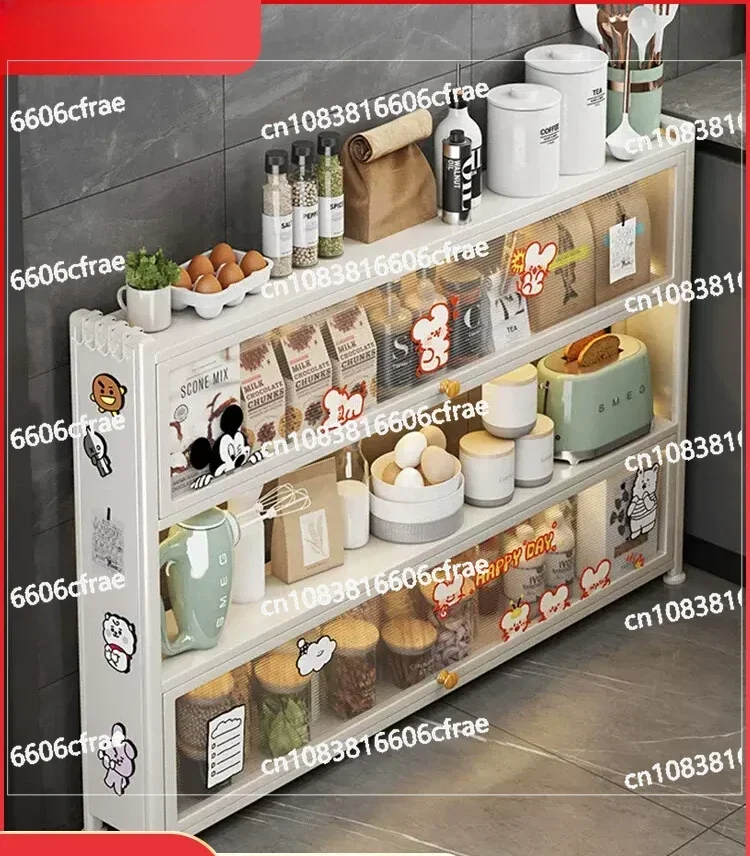 Side Cabinets, Narrow Side Thin Cabinets, Crevice Storage, Dining Side Cabinets, Floor-to-ceiling Multi-layer Storage Racks