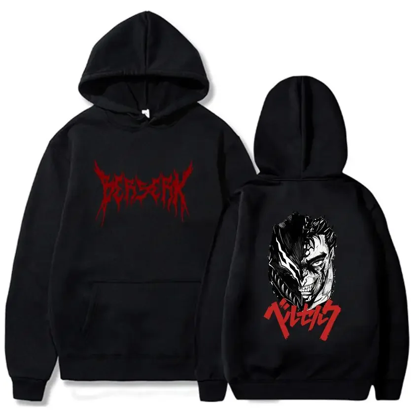 Men Berserk Guts Hoodies Japanese Manga Hip Hop Pullovers Unisex Sweatshirts Anime Eye Print Harajuku Hoody Streetwear Tops