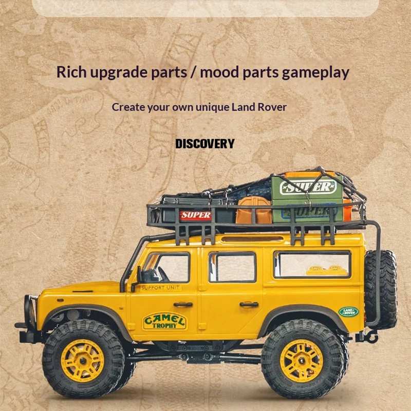 รถโมเดล FMS FCX24M Camel Cup ขนาด 1/24 จำลองรถแลนด์โรเวอร์ ดีเฟนเดอร์ 90/110 รุ่นแรก รถเรนจ์โรเวอร์ ดิสคัฟเวอรี่ รถปีนเขา ของเล่น
