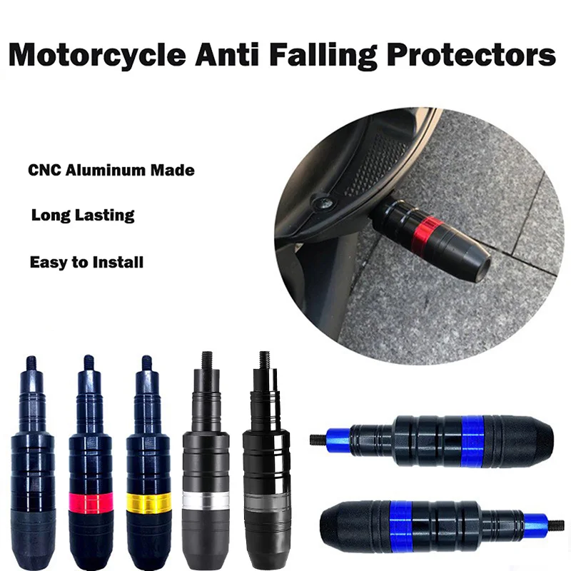 Pair Motorcycle Frame Slider Anti Crash Pad Falling Protection Protector Motorbike Accessories Universal For 8mm Thread Hole