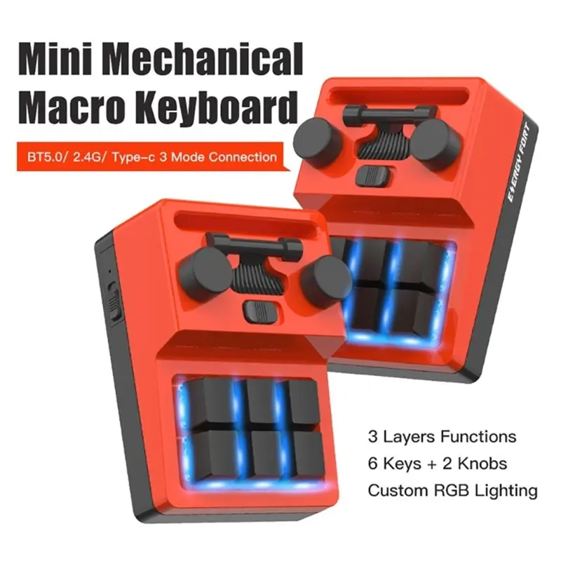 A85P USB Custom Keyboard Volume Button Knob Programming Macro Gaming Photoshop-Hotswap Mechanical Keyboard Red Switch