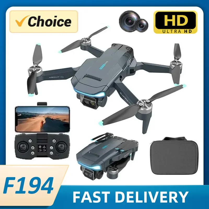 F194 Drone GPS Positioning 4K Ultra Wide Angle Multi Battery Range Brushless Optical Flow Obstacle Avoidance Dual Camera