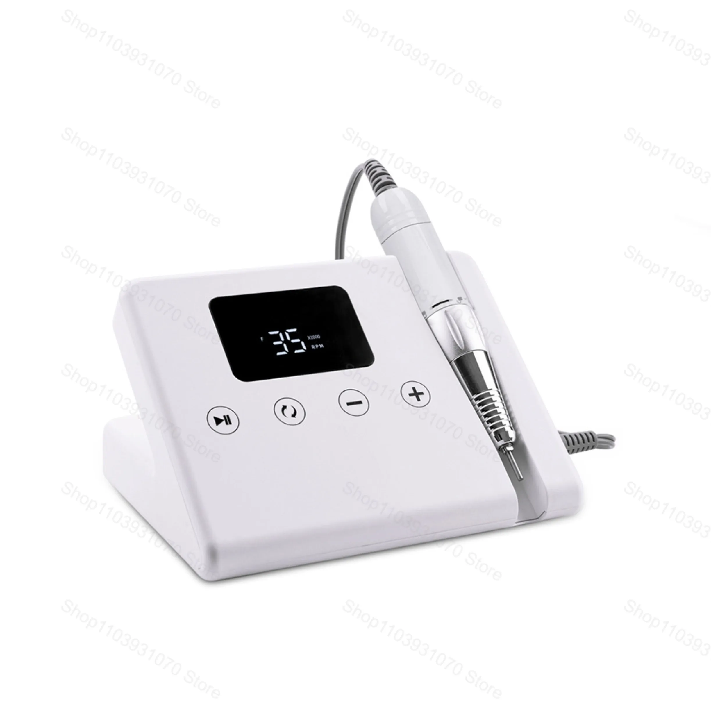 تصميم جديد عالي الطاقة 45 واط ماكينة حفر الأظافر الكهربائية مع زر اللمس 35000 دورة في الدقيقة سطح المكتب طاحونة الأظافر أداة الحفر مانيكير