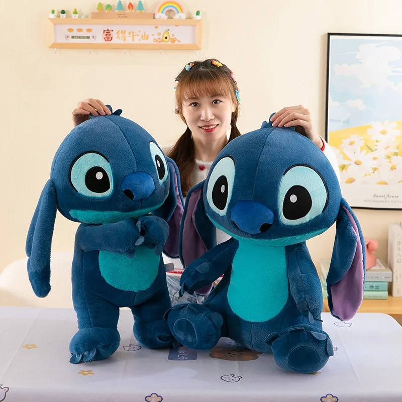 32 cm Kawaii Lilo Stitch morbido peluche bambola colore blu farcito figura peluche regali per bambini