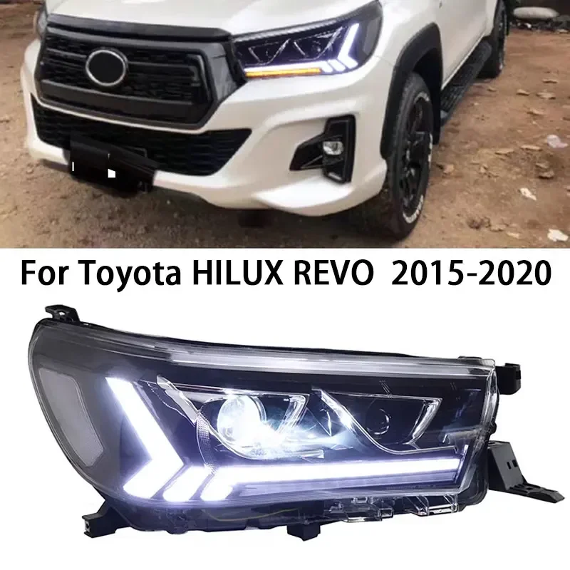

Head Lamp for Toyota Hilux Revo LED Headlight 2015-2020 Headlight Hilux Revos DRL Turn Signal High Beam Angel Eye Projector