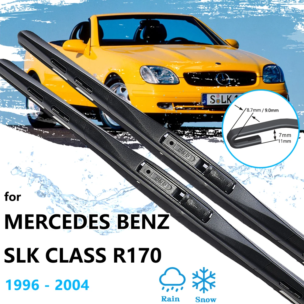 2x For Mercedes Benz SLK Class R170 1996~2004 Wipers Blades Window Brushes Wash Cleaning Windscreen Windshield Auto Accessories