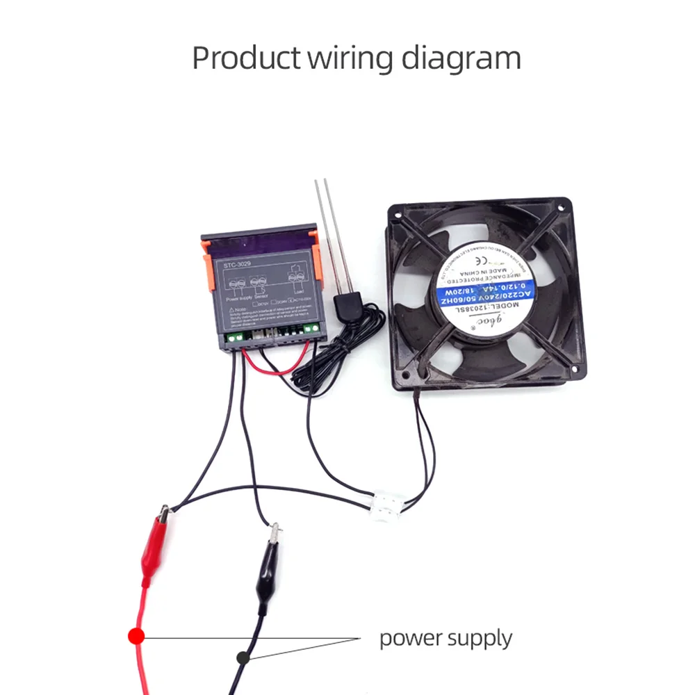 STC-3029 DC12V 120W / DC24V 240W / AC110V -220V 1500W Soil Moisture Meter Digital Humidity Controller Hygrometer Incubator
