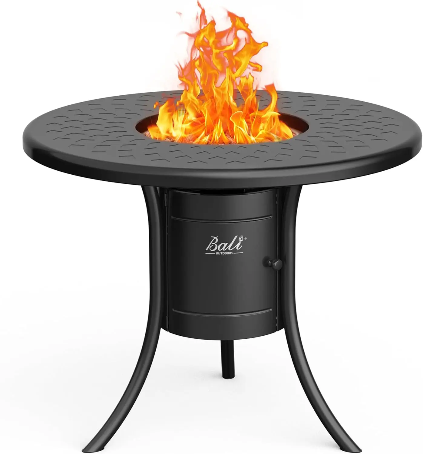 

Dual 1-Pound Propane Fire Pit Outside, 26 inch Outdoor Fire Pit Black, Round Firepit Table for Outside Patio