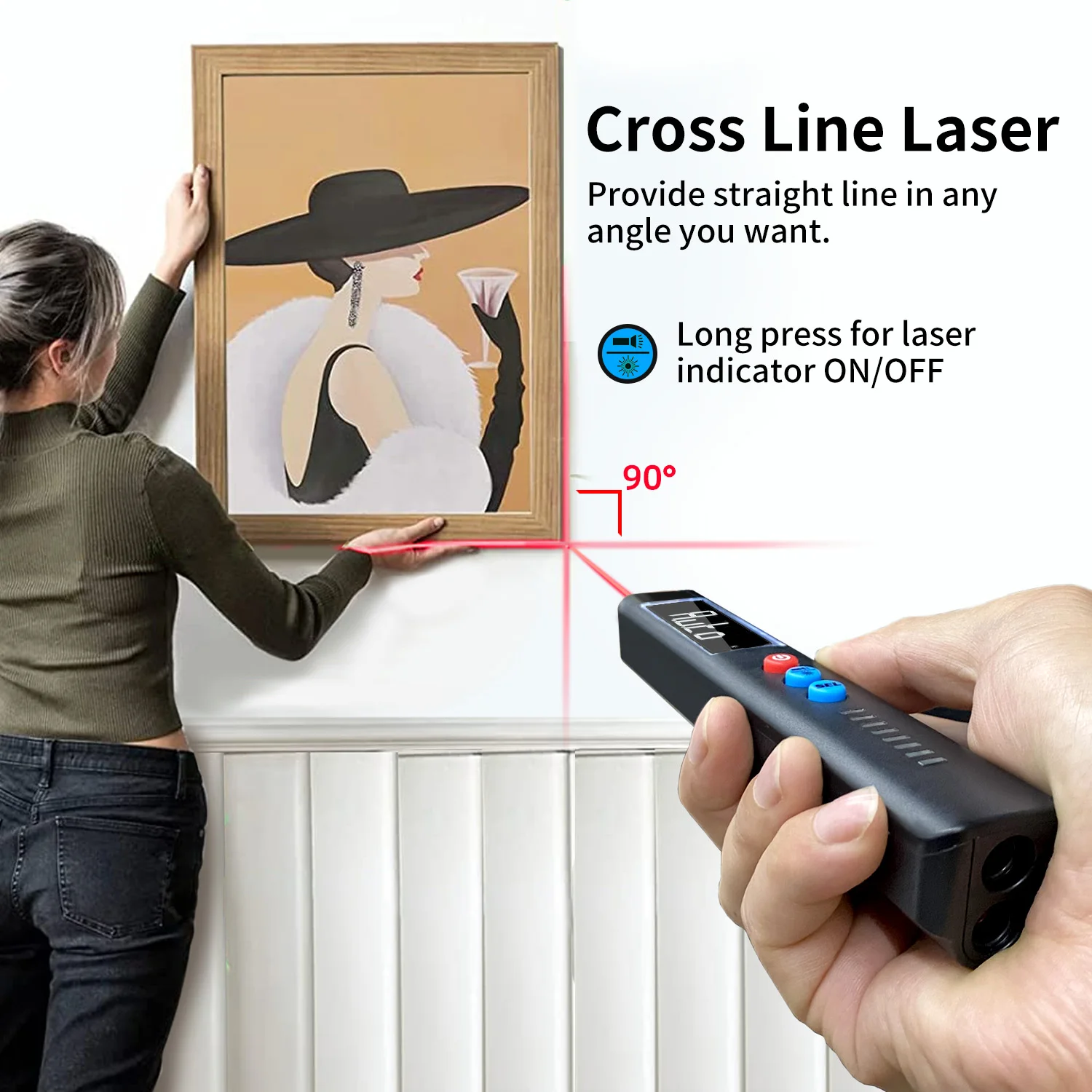 

BSIDE Laser indication Multimetro Digital DC AC Current Voltage Tester Non-Contact Live Wire Tester Capacitance Ohm Diode Hz NCV