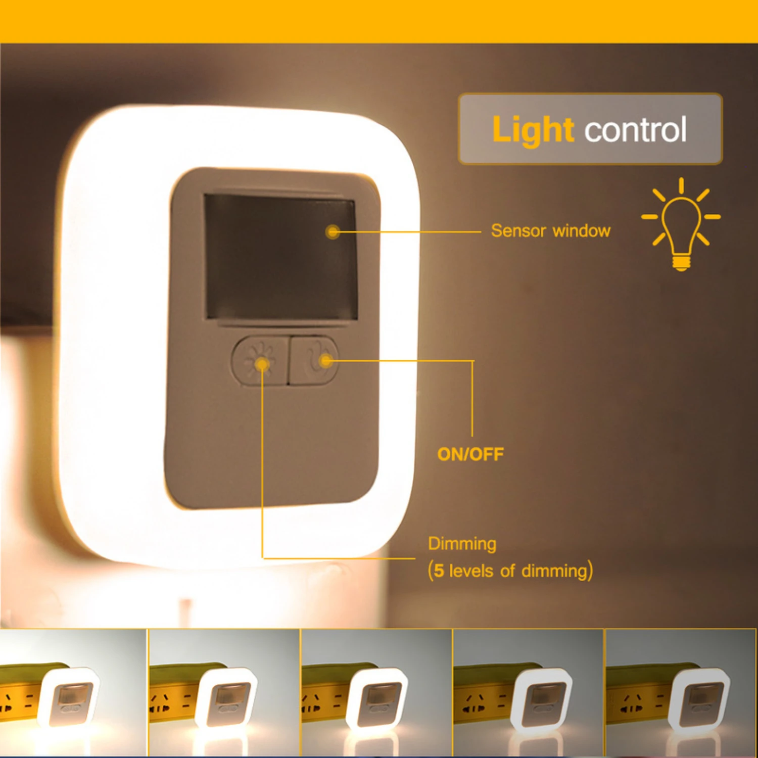 Nuovo eleva l'illuminazione della tua camera da letto e della scala con una luce notturna a LED intelligente ed elegante e regolabile che fornisce una luminosità personalizzabile