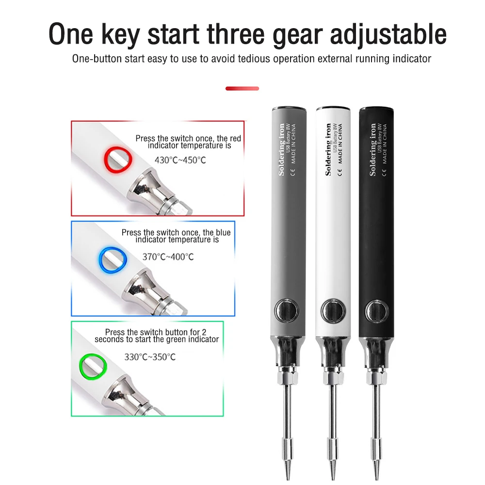 Wireless Charging Electric Soldering Iron Solder Iron USB 5V 8W Fast Charging lithium battery Portable Repair Welding Tools