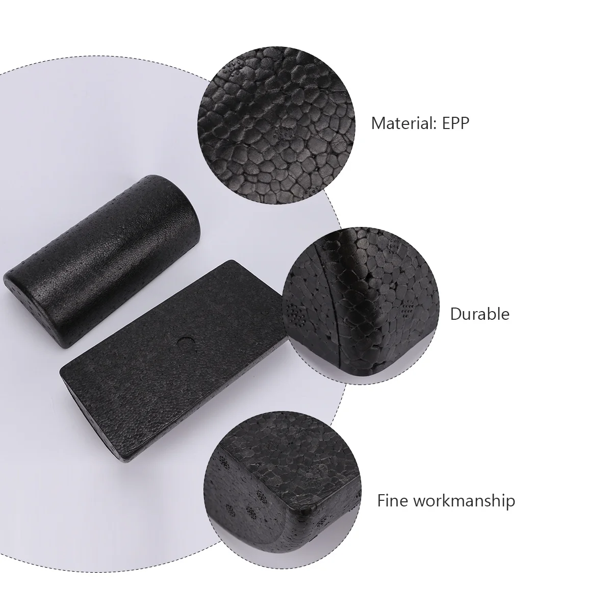 

2Pcs Yoga Roller High Density Epp Material Muscle Recovery Therapy Cylinder for Back Leg Arm Massage Fitness Accessory