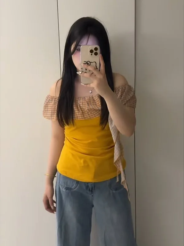 

plus Size T-irt Women's Summer Slim Fit oulder Bared ort Sve Belted Large Floral Lace Design Ele Top for plus Size