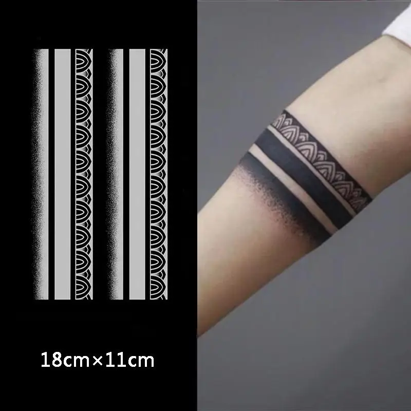 

Line Arm Ring Temporary Tattoos,Tattoo Stickers,Waterproof Long-Lasting 15 Days,Semi-Permanent Fake Tattoo,body art Men Women
