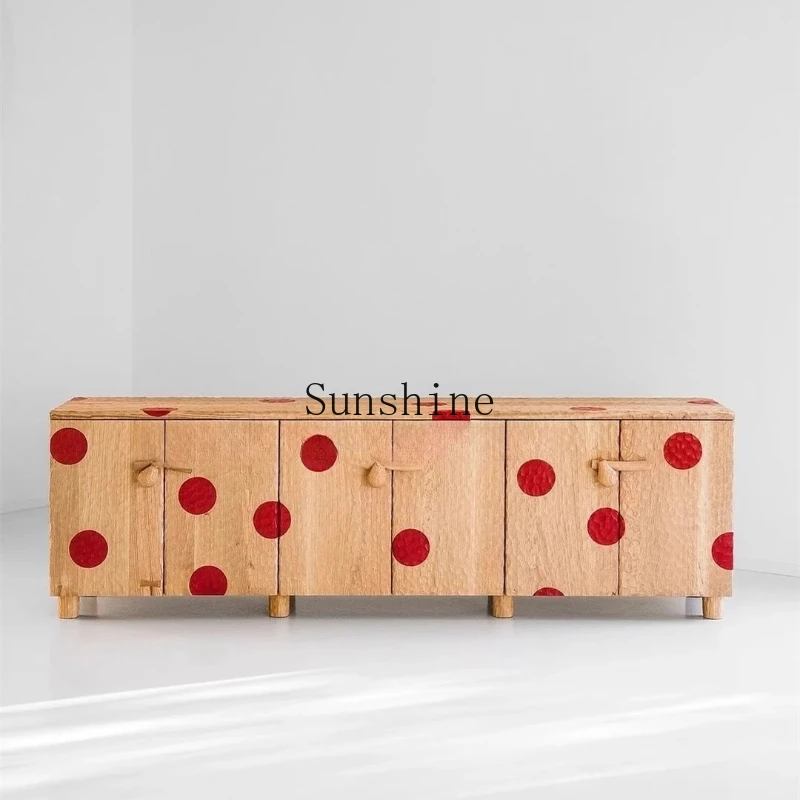 

Medieval solid wood chest cabinet, living room TV cabinet module combination, storage against the wall
