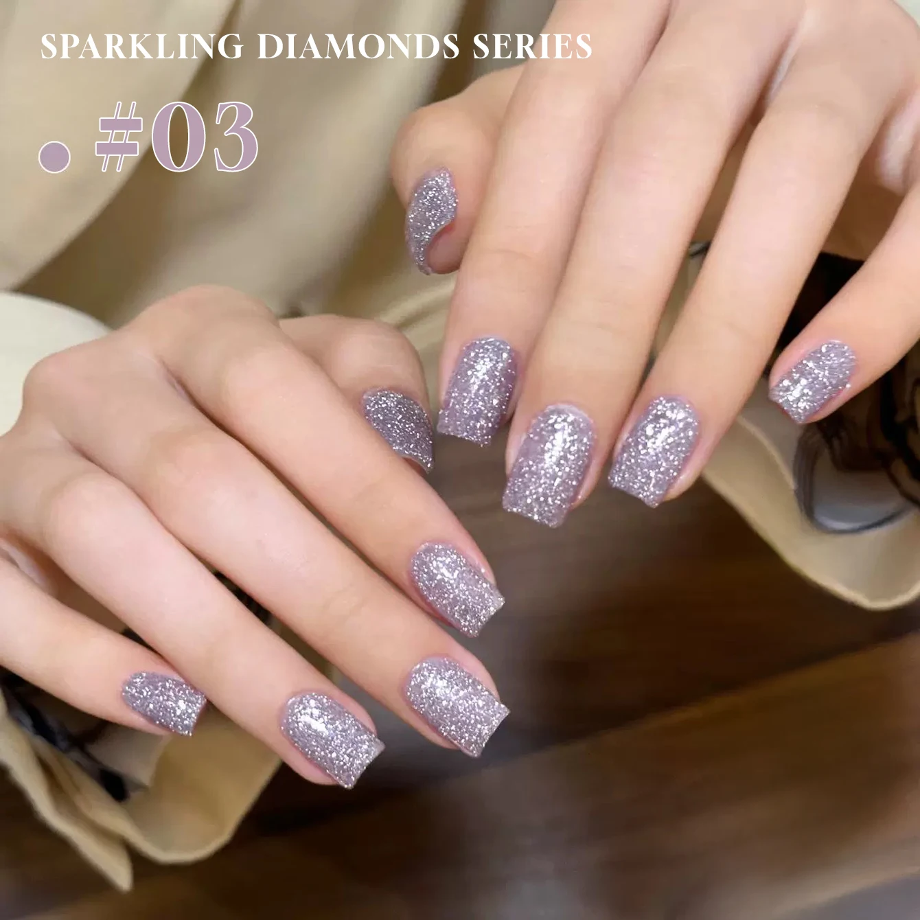 ยาทาเล็บเจล Stardust Crushed ขนาด 12 มล. สี Winter 2025 Ice Sheer Shade ประกายกลิตเตอร์ละเอียดพิเศษ ความเข้มข้นสูง ระยิบระยับดุจเพชรบด สำหรับตกแต่งเล็บ