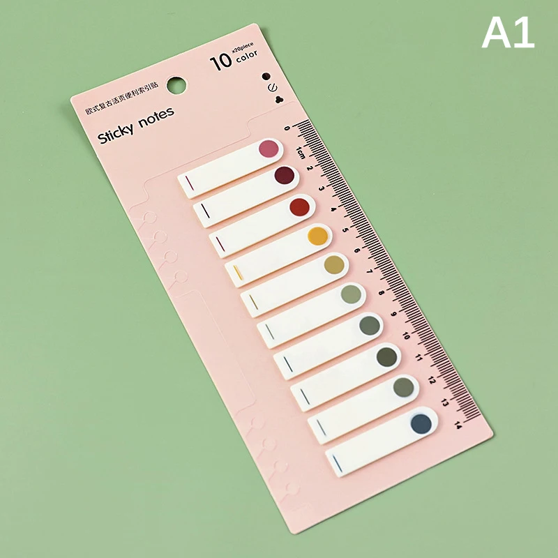 200 Sheets Retro Morandi Index Memo Pad Posted It Sticky Notes Paper Sticker