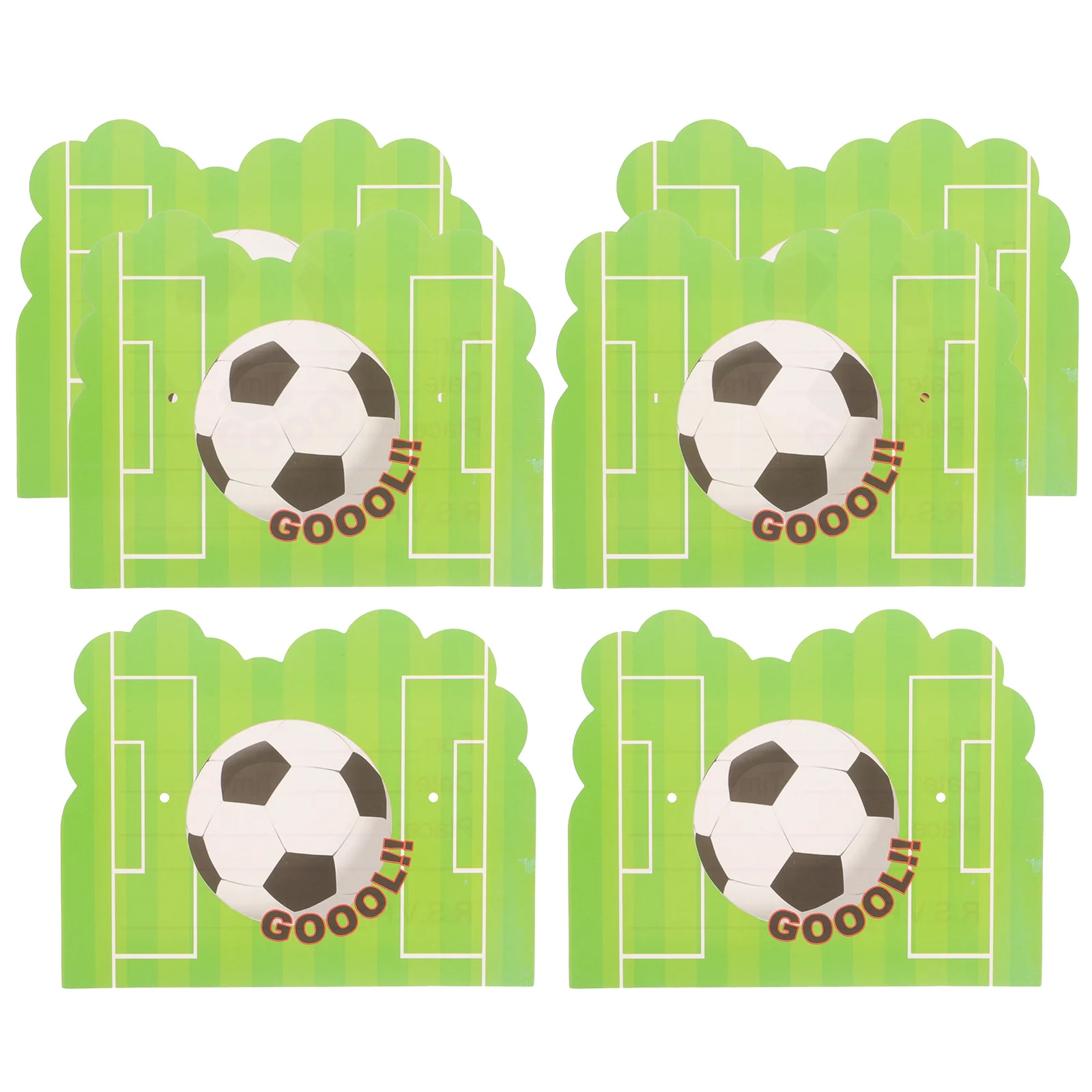 

6Pcs Soccer Birthday Party Invitations Eco-Friendly Paper Cards for Kids Boys Sports Theme Decorations Easy to Fill Out Fun