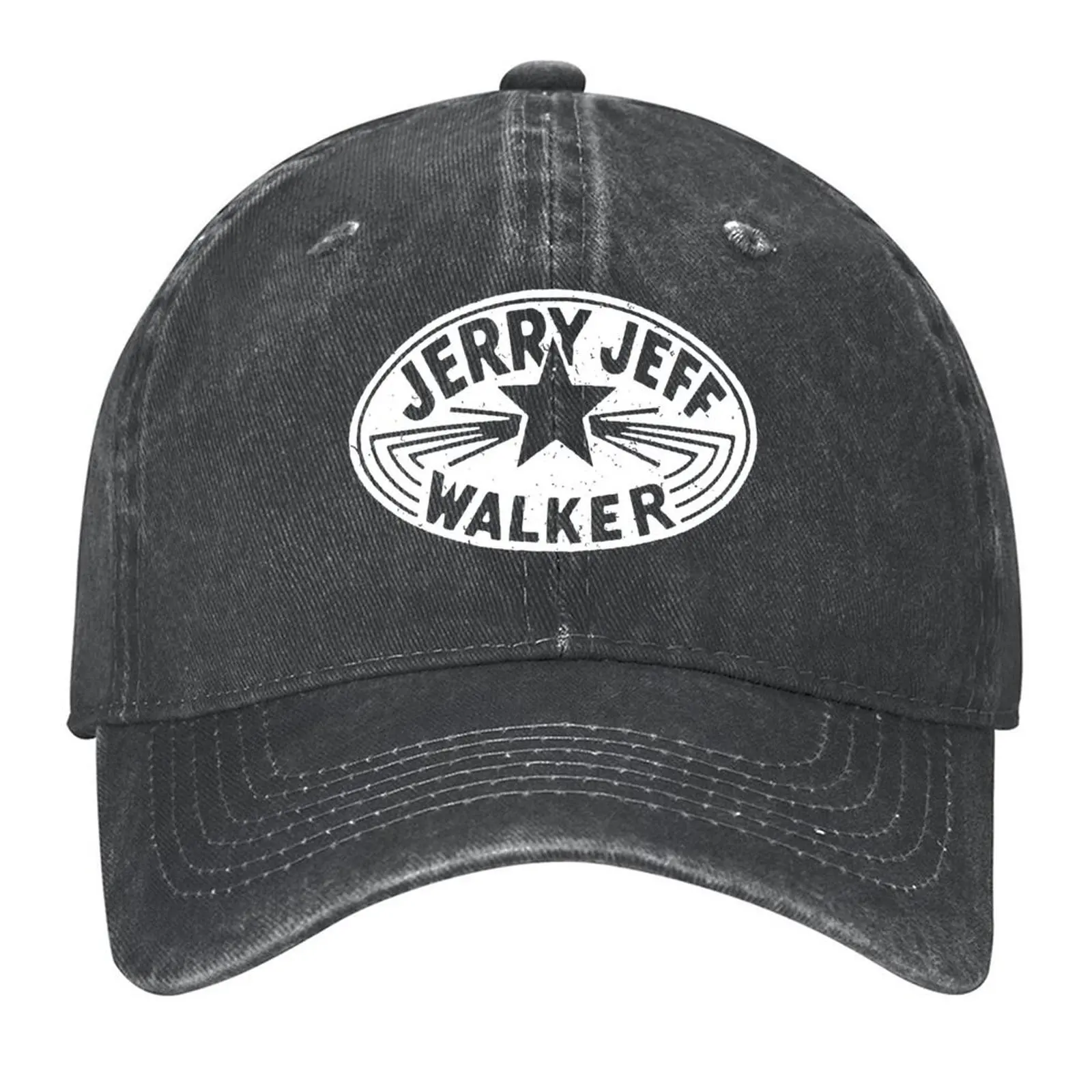 

Jerry Jeff Walker white vintage logo Baseball Cap derby hat Funny hats cute Men's Caps Women's