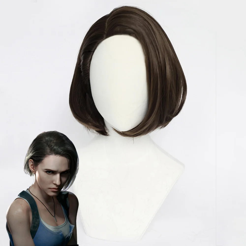 RE3 Remake Jill Valentine Cosplay Wig Brown Blonde Hair