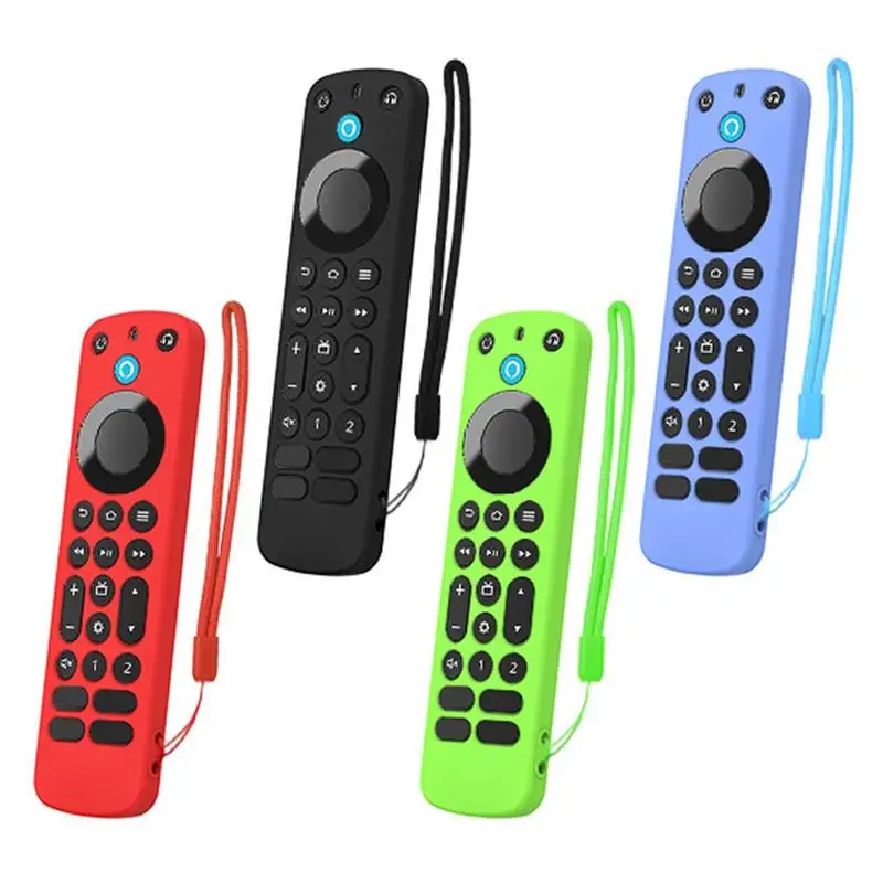 Silicone Smart Remote Protective Cover forAlexa Voice Remote pro Full Coverage Shockproof Dustproof Sleeve Anti-lost