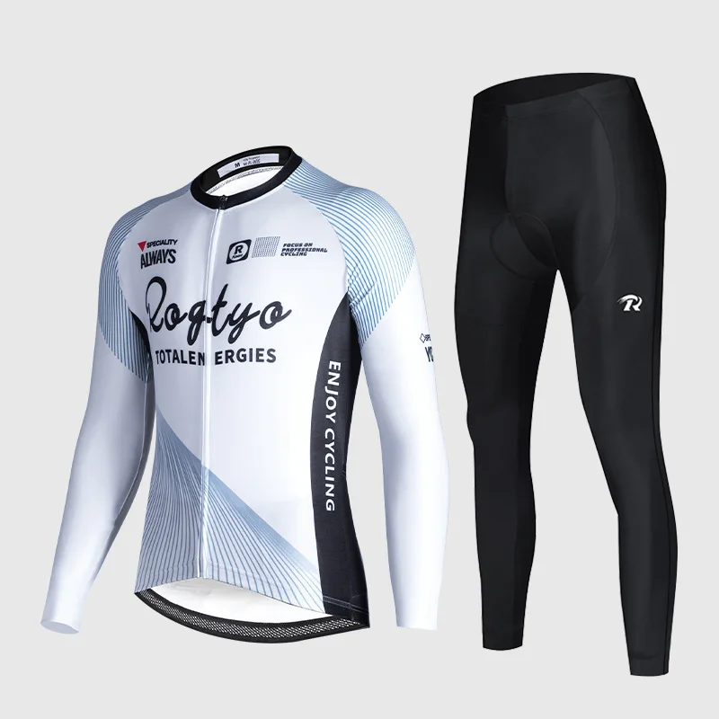 Long Sleeve Cycling Jersey Men Summer Bicycle Clothes Bib Set Autumn Men's Sleve Pants Padding Equipment Man Breathable Clothing