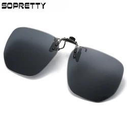 New Arrival Polarized Flip-up Sunglasses Clips for Myopia glasses, Retro Square Photochromic Glass Clip-on Sunglass Clip C8322